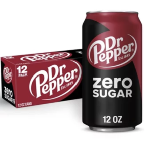 Dr Pepper Zero Sugar Soda 12pk/12 fl Oz Cans for Sale